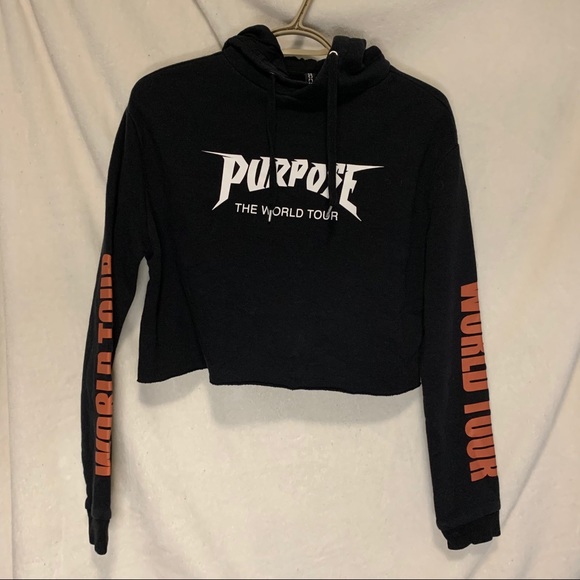 H&M Justin Bieber Purpose Tour Cropped Hoodie - Picture 4 of 11